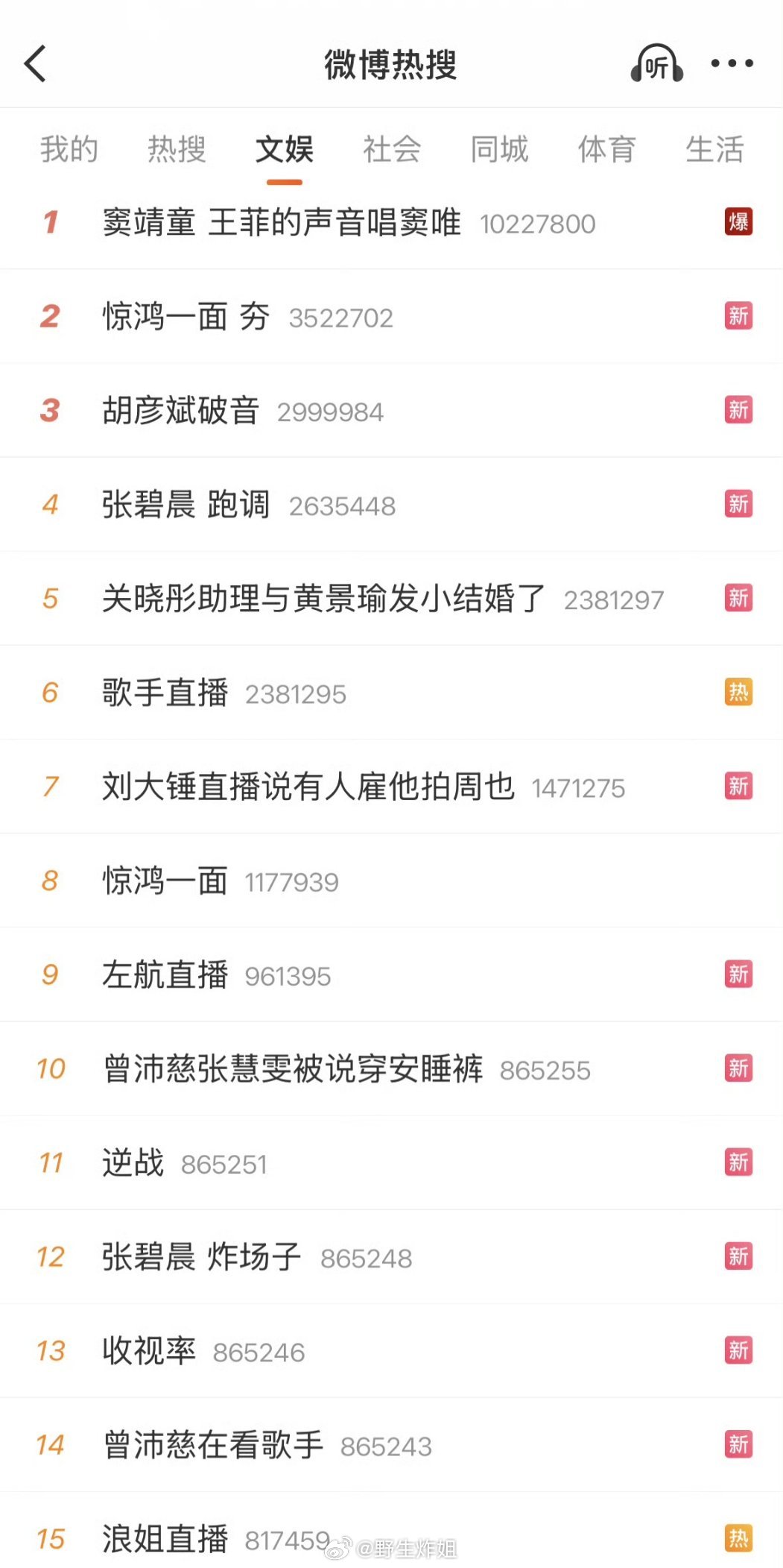 今晚的热搜芒果台的领导看来真的要笑的合不拢嘴了，都被他们台给霸占了，不管是歌手还