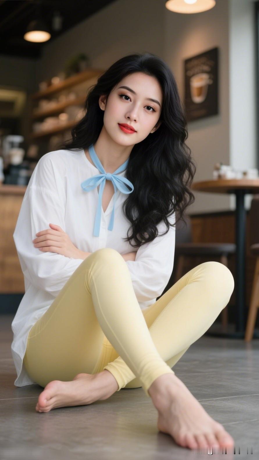 玉人何处坐，姿势真好酷。你最喜欢在什么地方喝一杯咖啡? 元气满满的一天从咖啡馆开