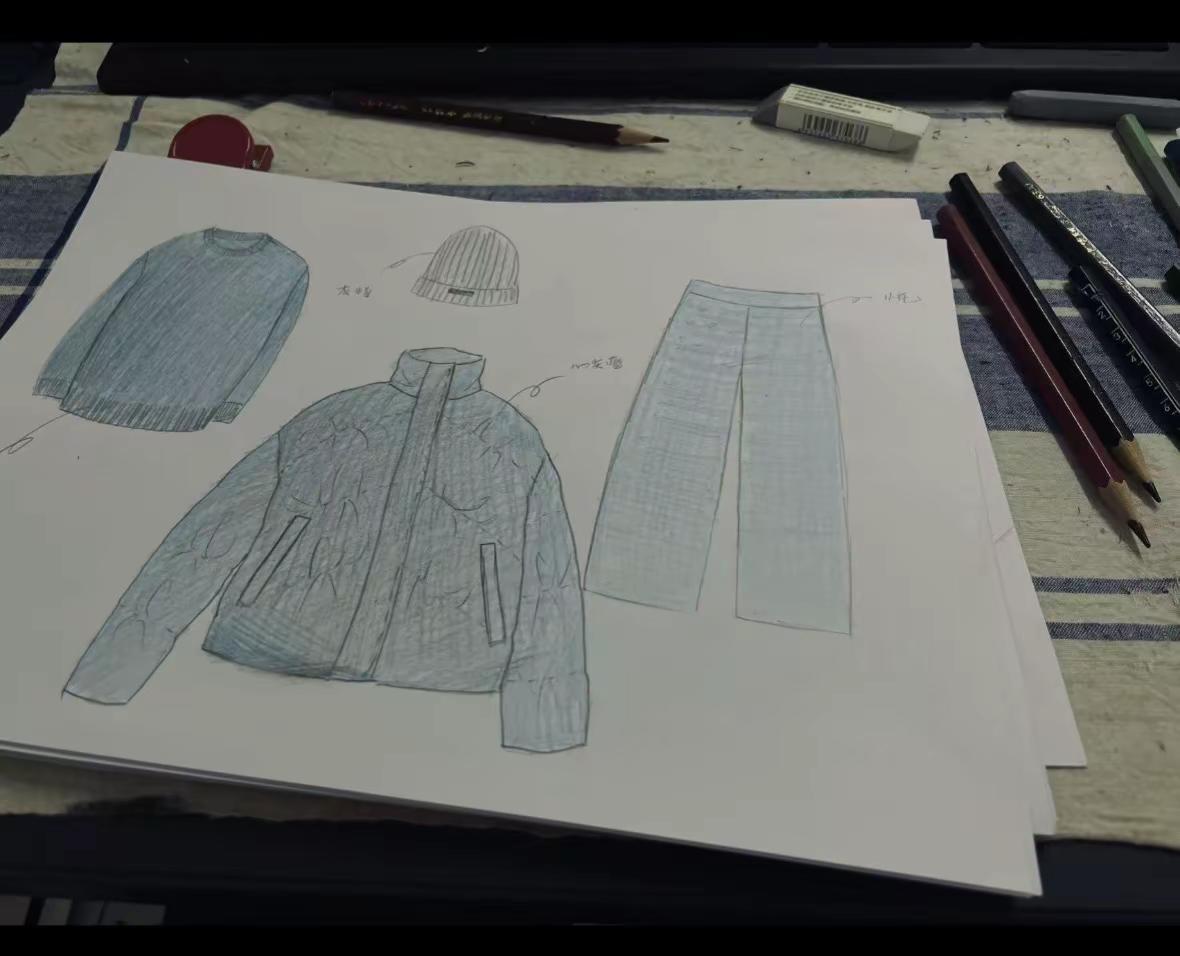 物质可以匮乏，精神不行服装设计 手绘