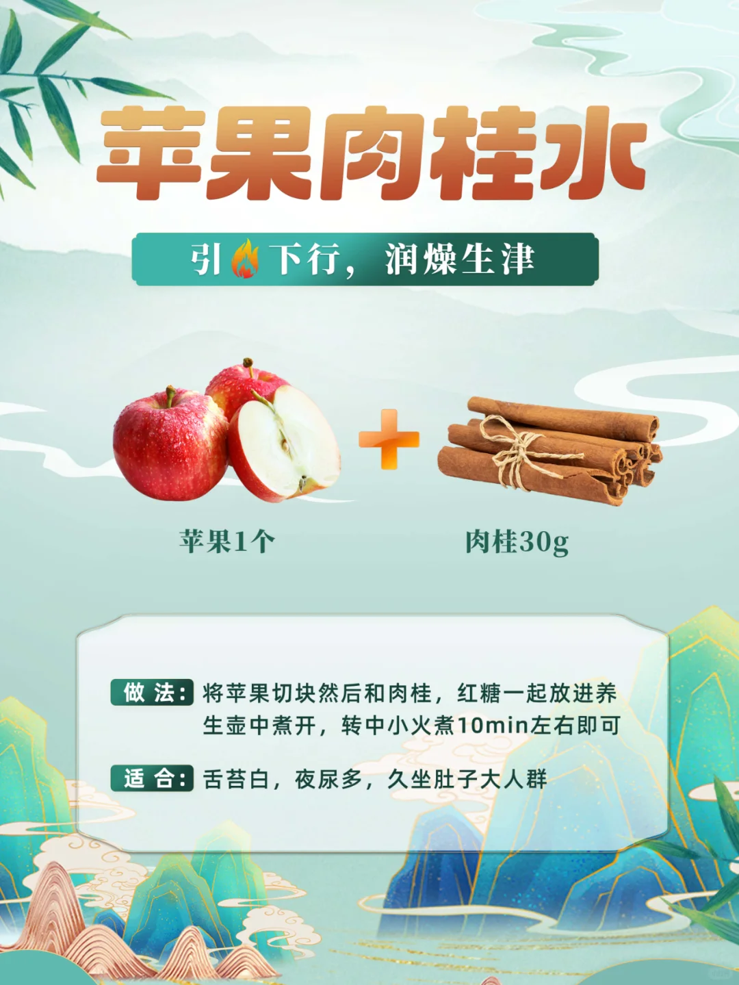 【健康小贴士】每天一杯苹果水，轻松养生！