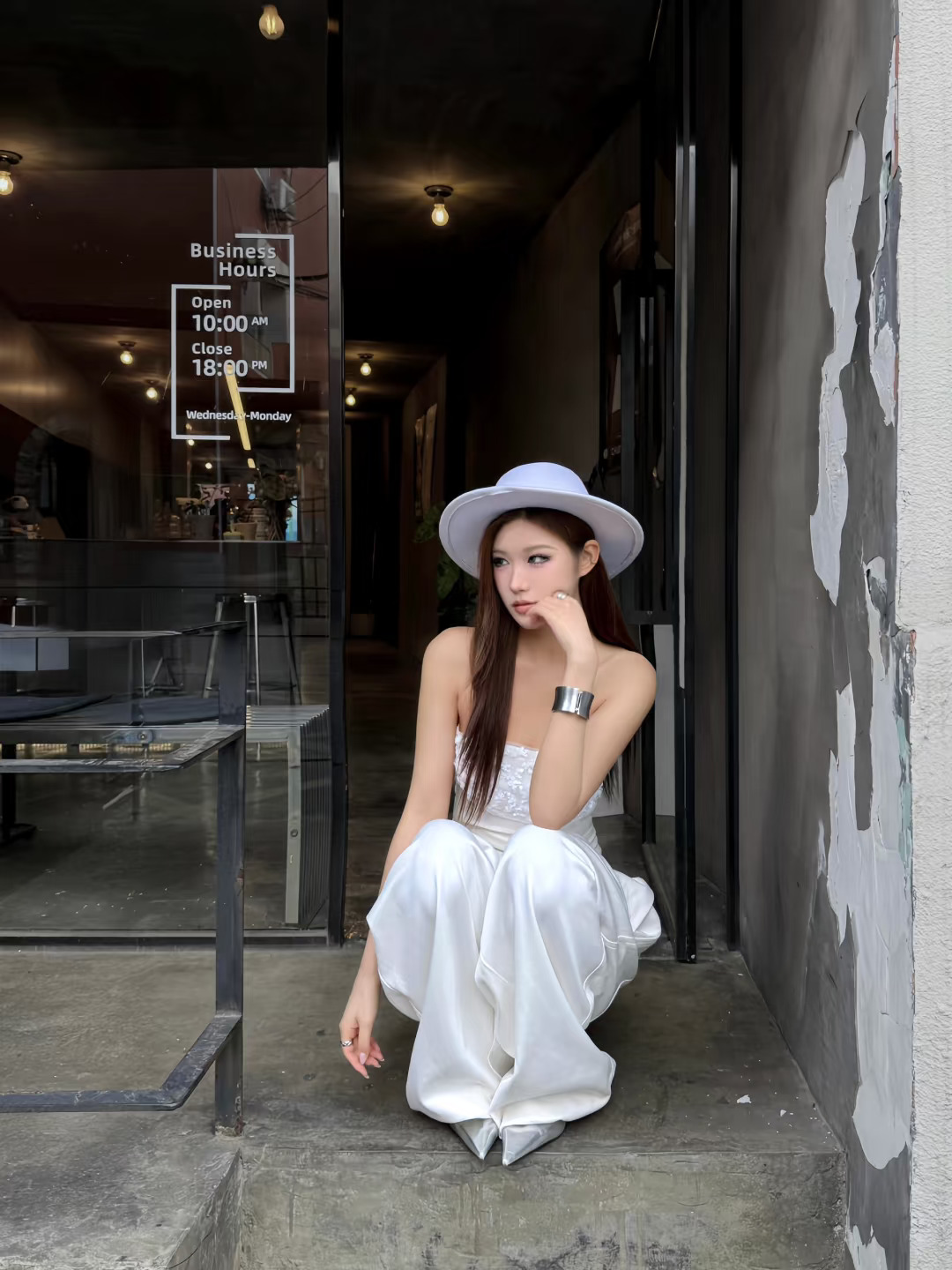 All white