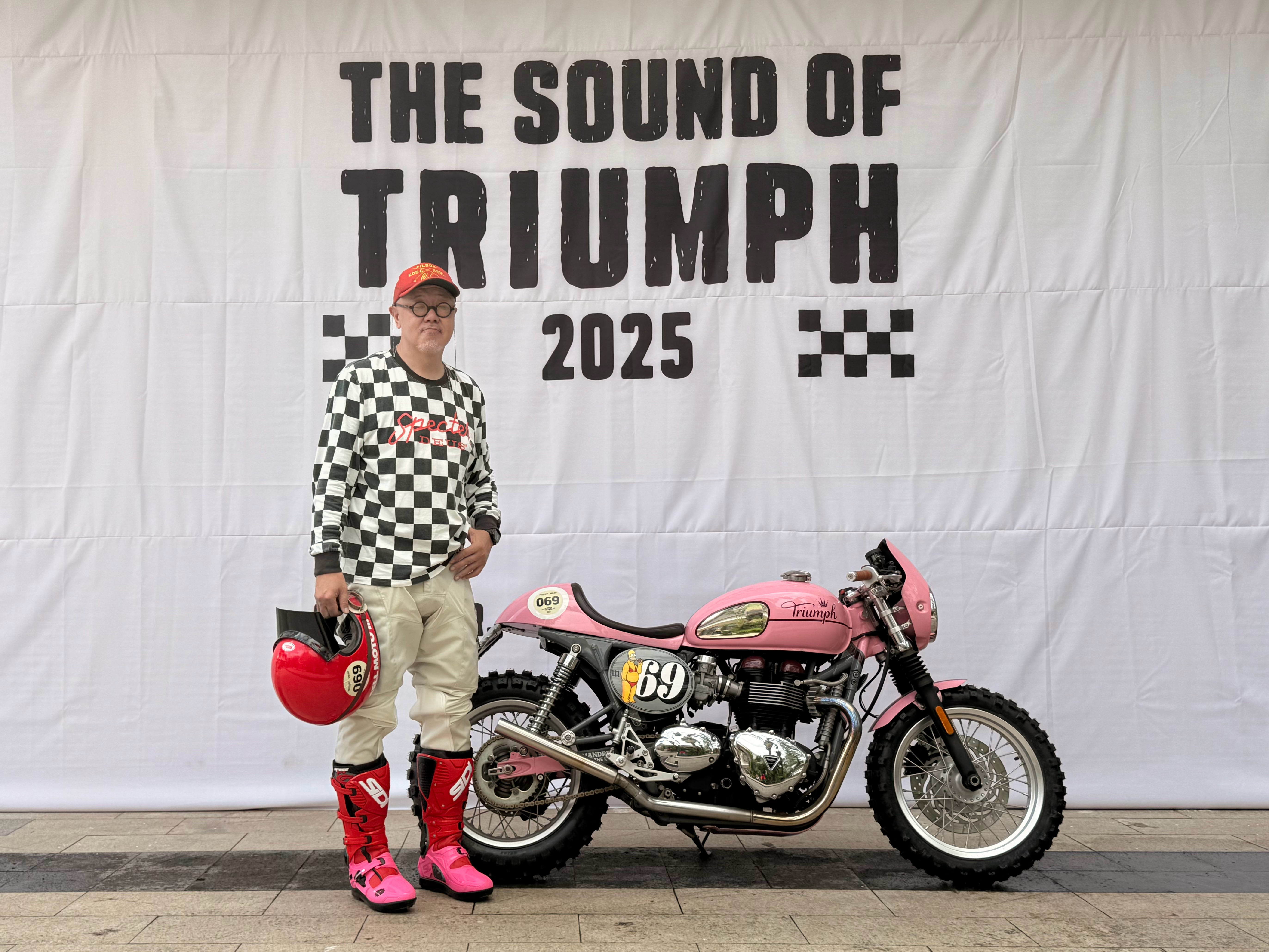 老车组，69号。凯旋之声沙滩直线竞速赛黛安芬 万宁·国家摩托艇南方训练基地