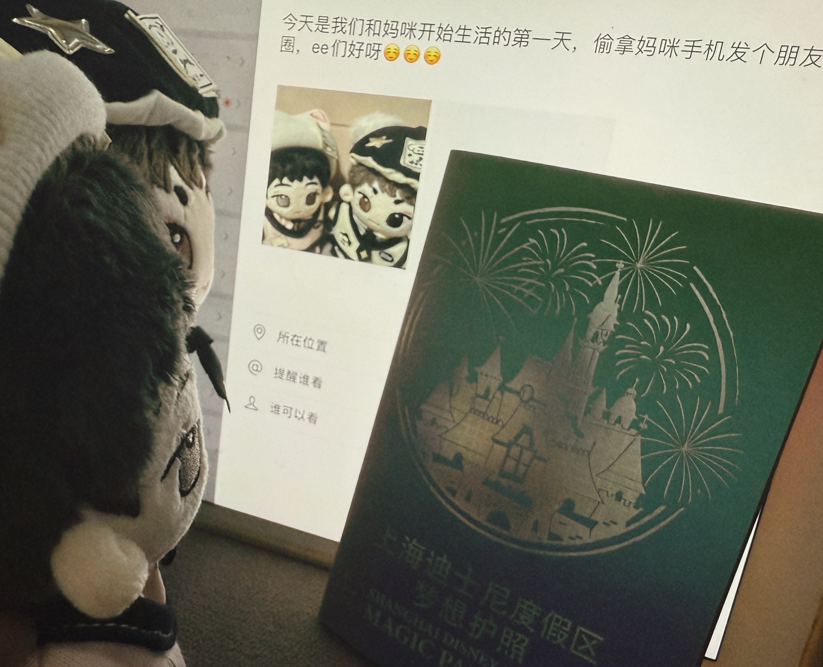 妈咪给你们最初的礼物～🎁给云儿和本本一本特殊的护照，让它带着你们飞往世界各地，