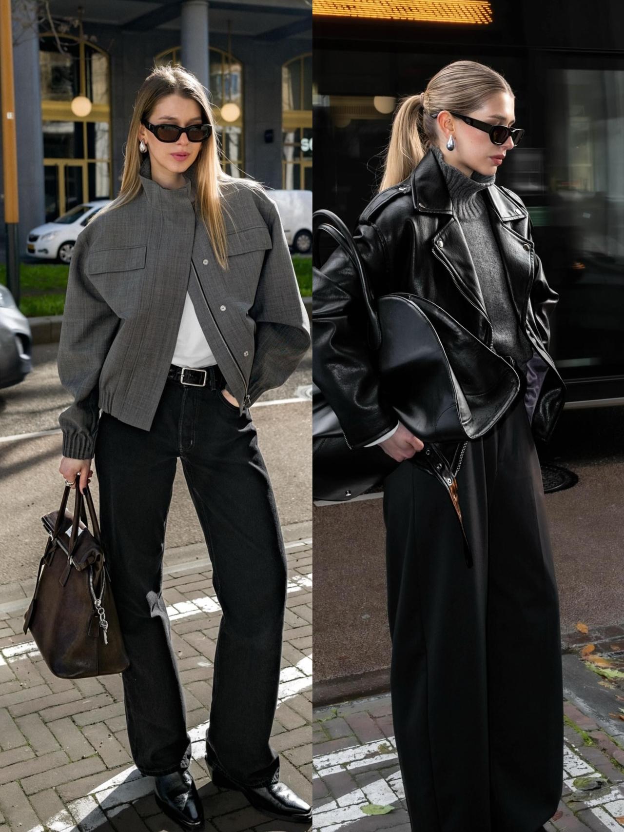 简约高级通勤风！
利落剪裁与低饱和色调碰撞，把松弛感和干练气质平衡得刚刚好。廓形