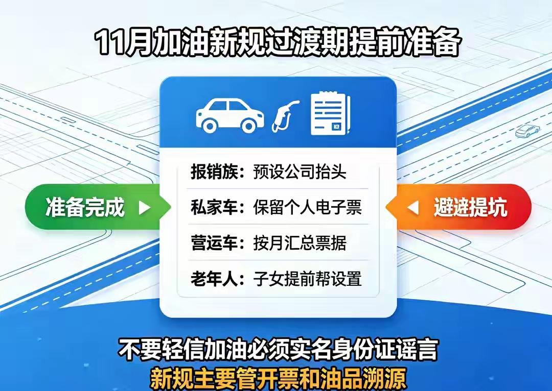 加油开票“零等待”！11月1日新规落地，成品油零售要“变天”了。可能凭发票累计积