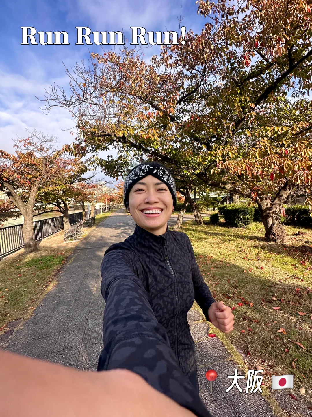 早7晨跑5km🍁秋天的大阪真美 越跑越chill