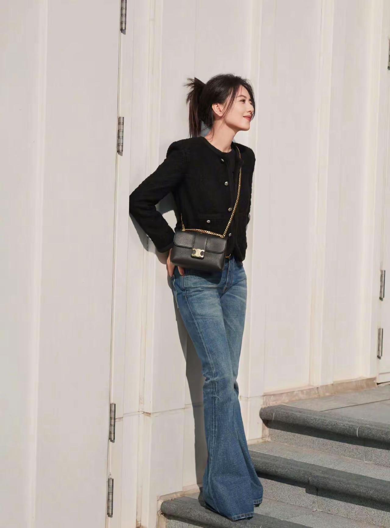 穿搭系列/高圆圆的穿搭/牛仔裤穿搭气质穿搭 气质感拉满穿搭 日常穿搭搭配法 随性