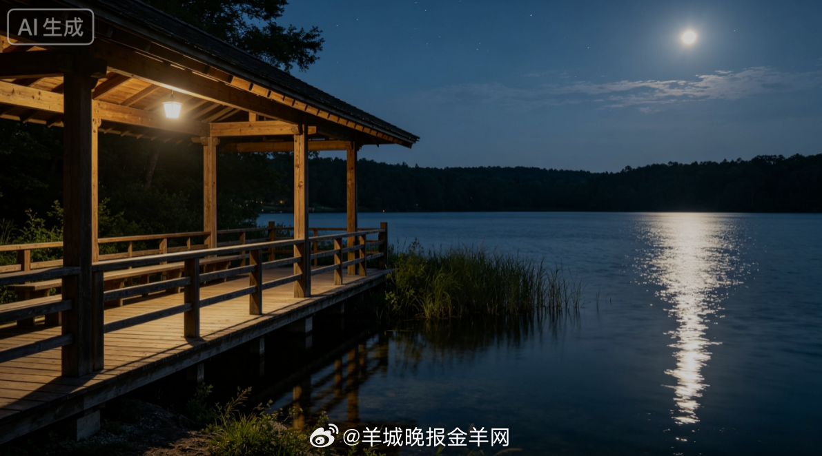 #晚安# 月光静静笼罩临水回廊，水面漾开细碎银辉，晚风吹散白日余下的燥热。独自停