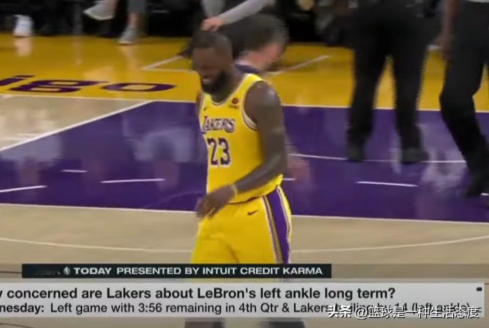 #NBA# 为了剩余赛季，詹姆斯预计不会因脚踝伤势缺席比赛！他会断断续续地忍受着