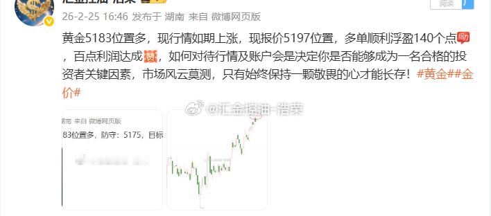 2026.2.25日操作5单，4胜1负！共收割690点利润。曲曲折折的路总有它的