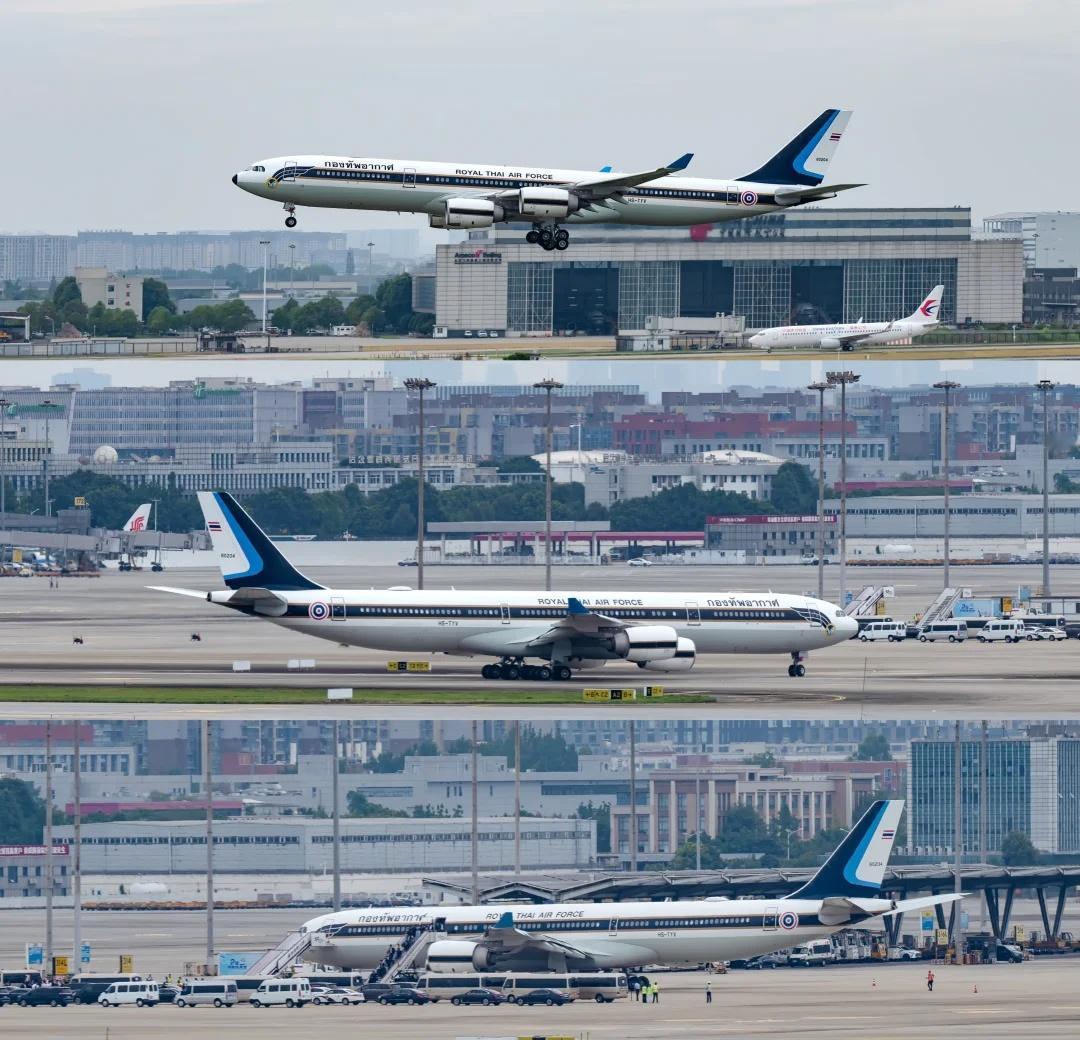 欢迎泰国总理抵蓉访问
泰国皇家空军|A340-541
航班号|RTAF221
注