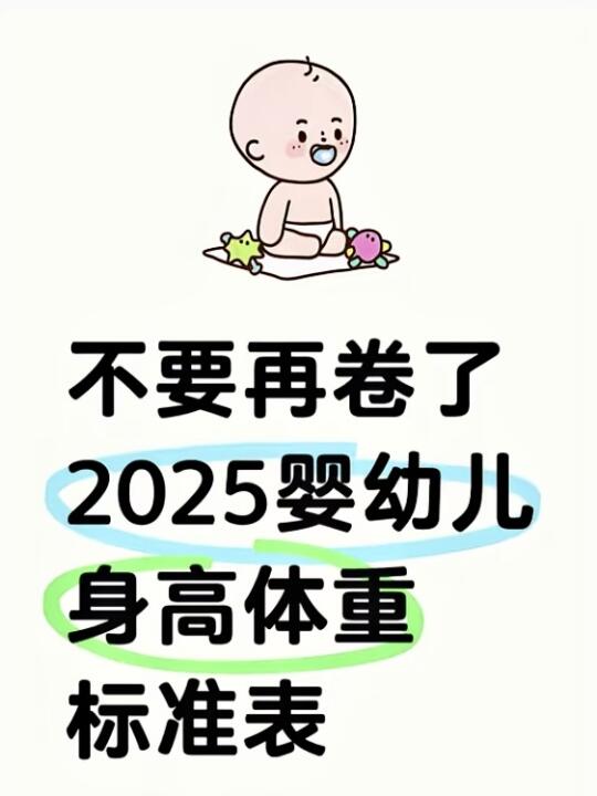 卫健委2025新版宝宝身高体重表🔍看完不焦虑