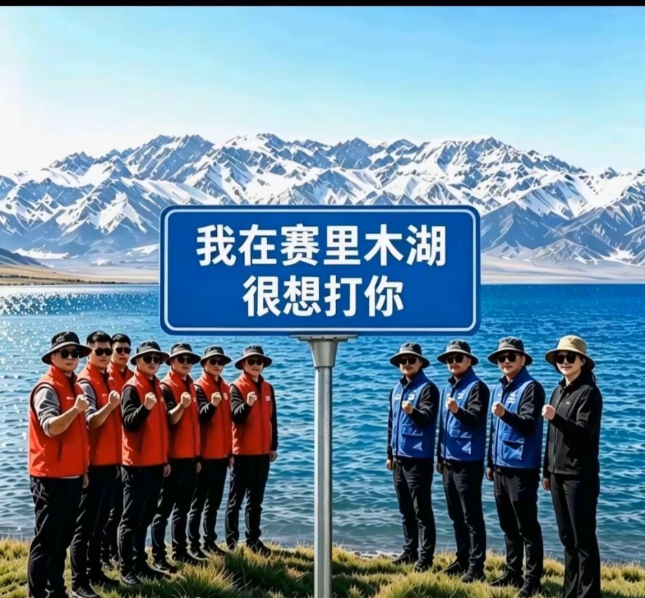 又看到一起工作人员打人
