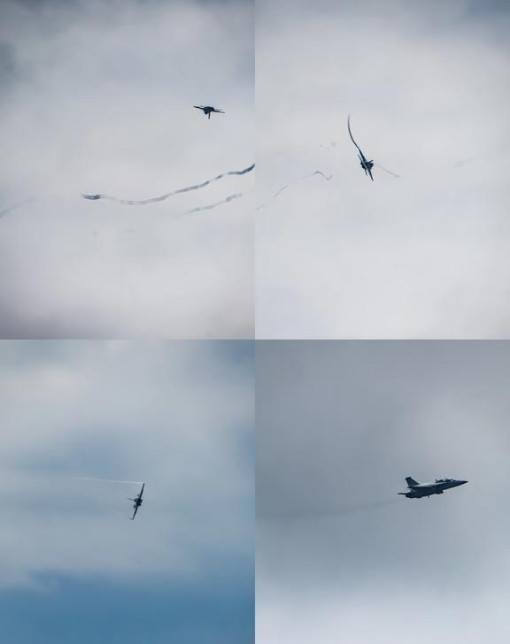 【2024珠海航展】洪都的L15猎鹰高教机，在空中自由地翻滚航空 飞机 航
【2