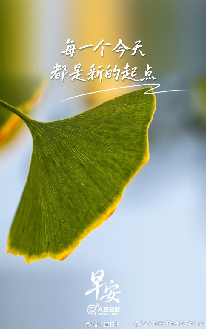 #向海外朋友问好# 【每一个今天，都是新的起点】别因为错过了昨天，就放弃今天；别