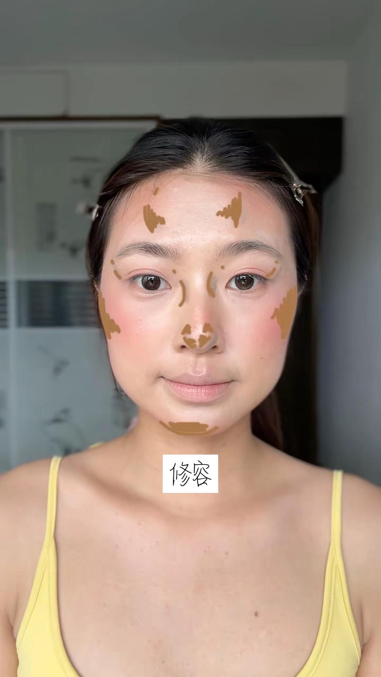 我化妆好像开智了…… 新手化妆教程 新手练妆教程 方圆脸妆容 黄黑皮妆容