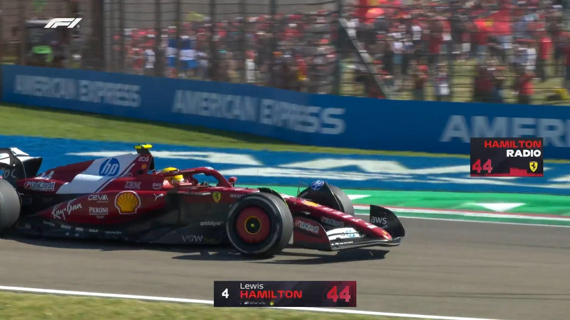 F1 汉密尔顿在TR中感谢了TIFOSI们的现场支持👏2025F1伊莫拉站 ​