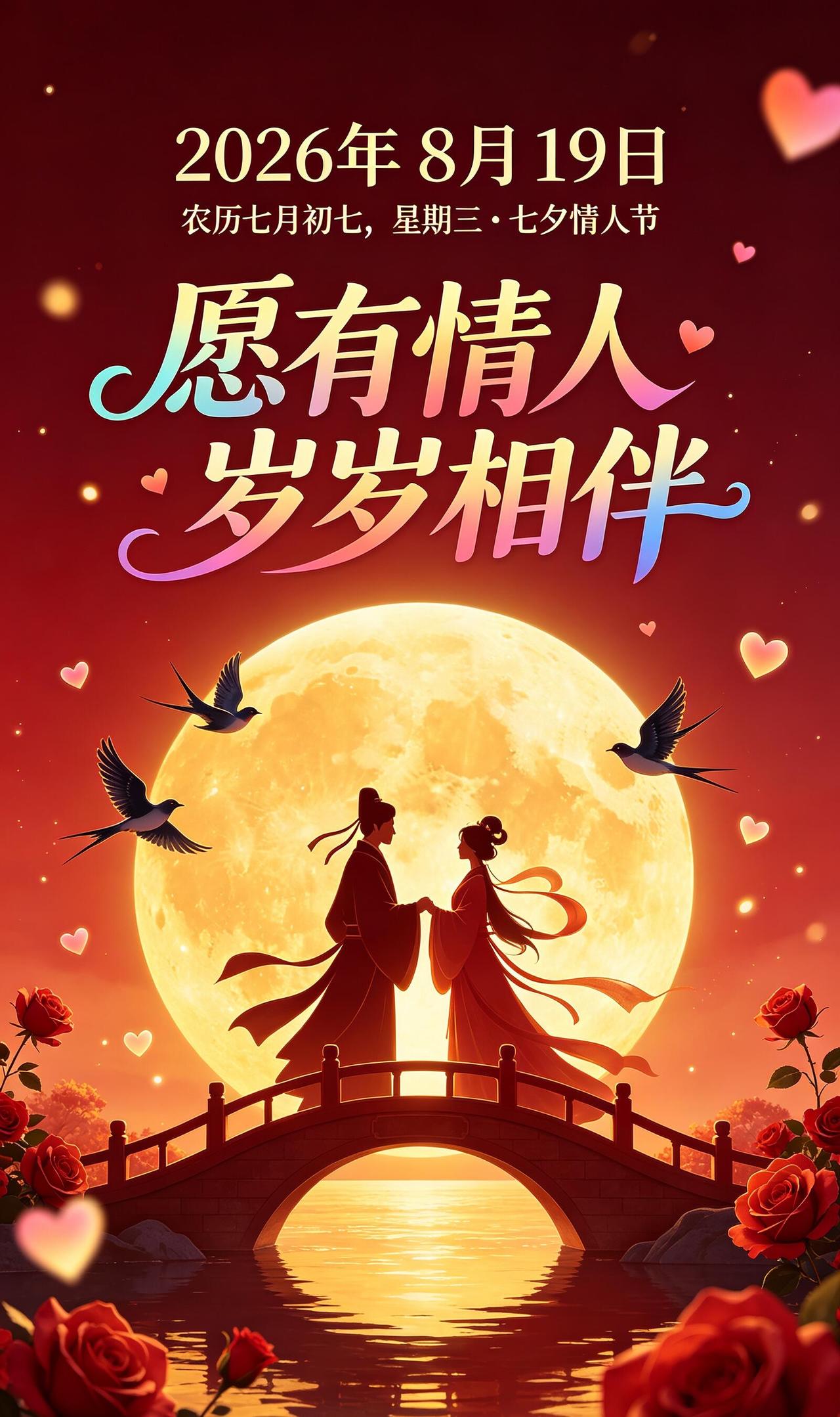 💖早安，七夕佳节！星河璀璨，喜鹊搭桥，又到满是浪漫气息的七夕早晨🌙。新的一天