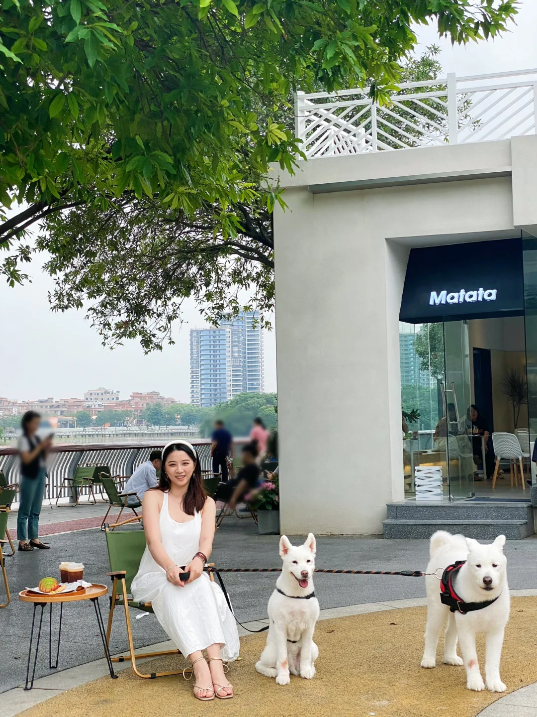 万江！！东江边的树下🌳春日咖啡屋☕