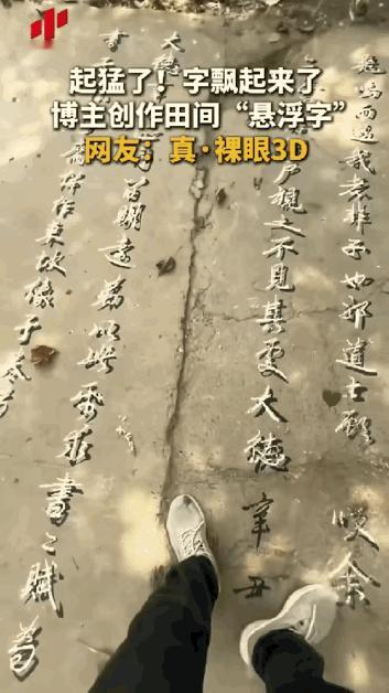 太震撼了！河南，一农村小伙在地上练毛笔字，女儿不小心打碎了一个石膏娃娃，他去捡的