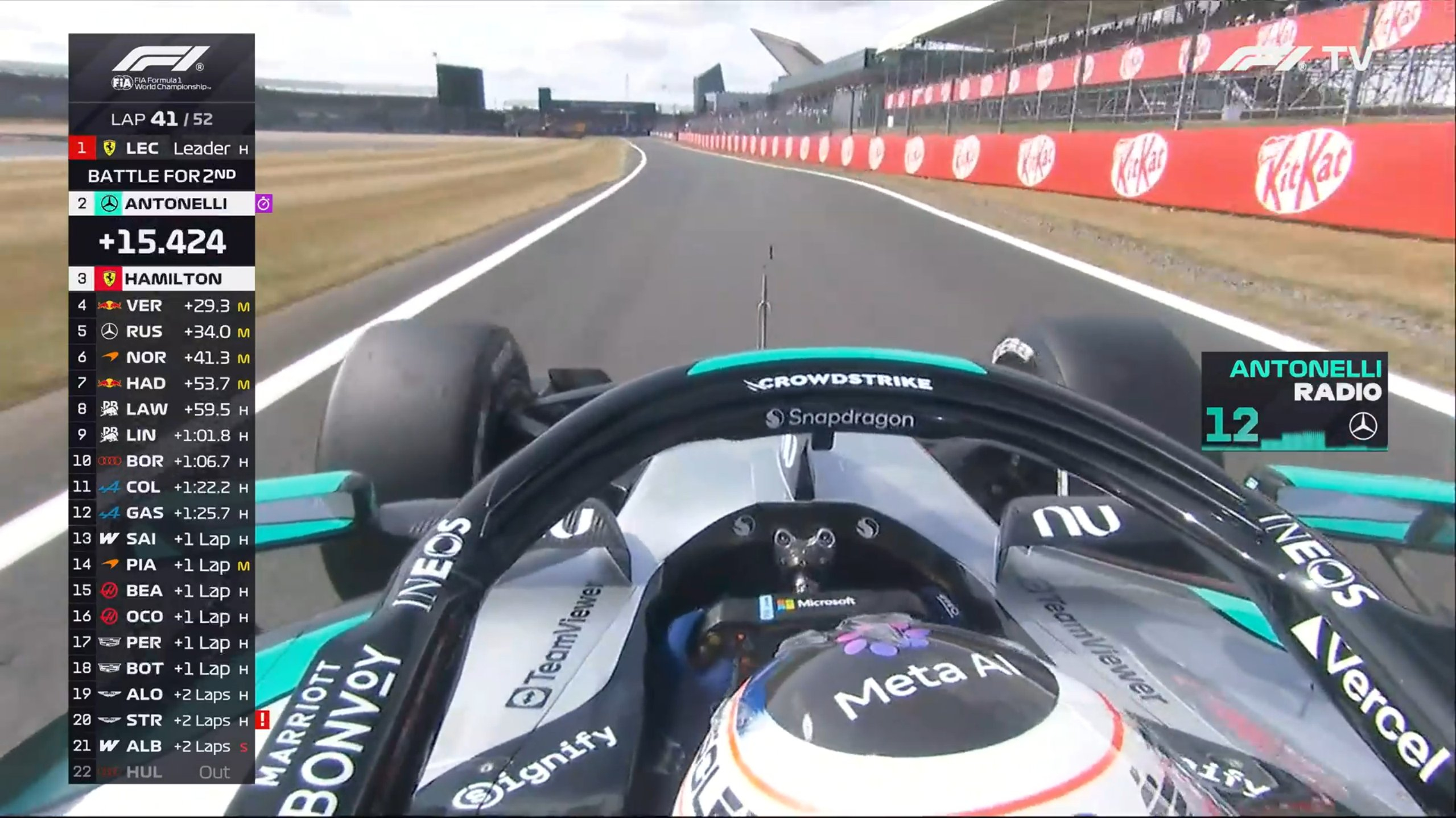 f1 安东内利的车遇到了问题！2026f1英国大奖赛