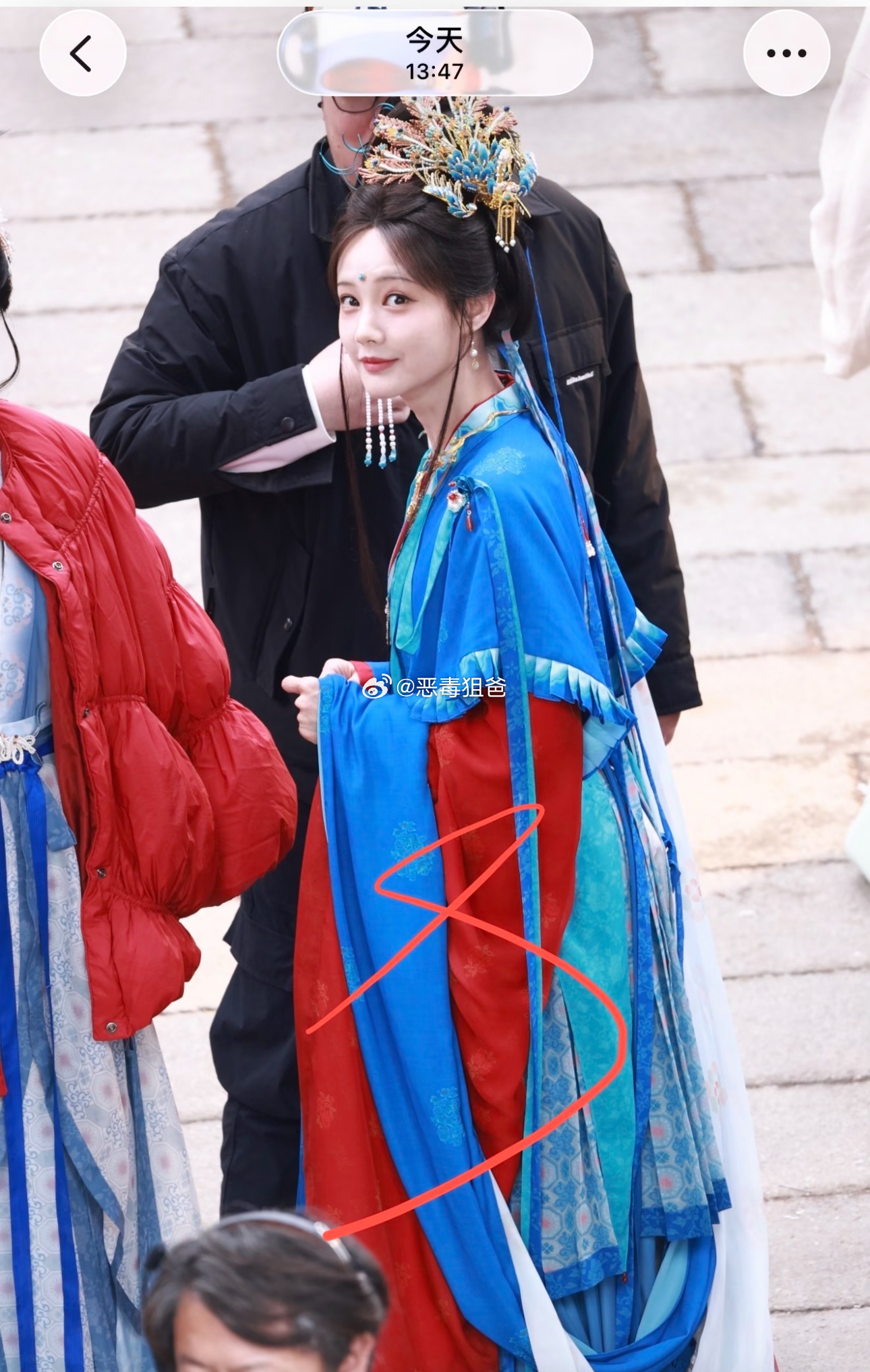 李一桐今日《金枝》路透陈雀儿每套衣服都好好看 