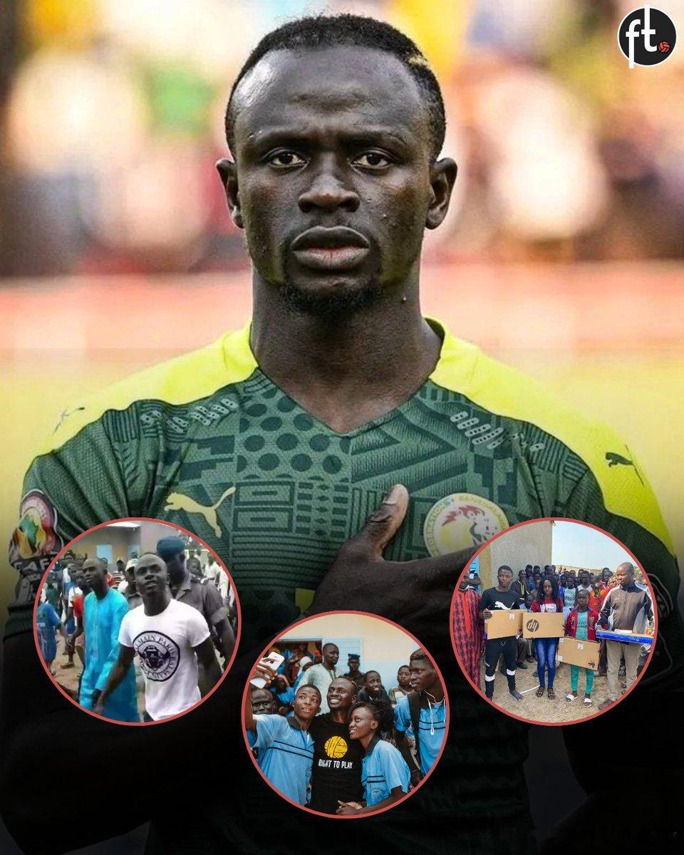 马内彻底改变了他的家乡——塞内加尔的班巴利：✔️ 他捐资60万美元修建医院 🏥