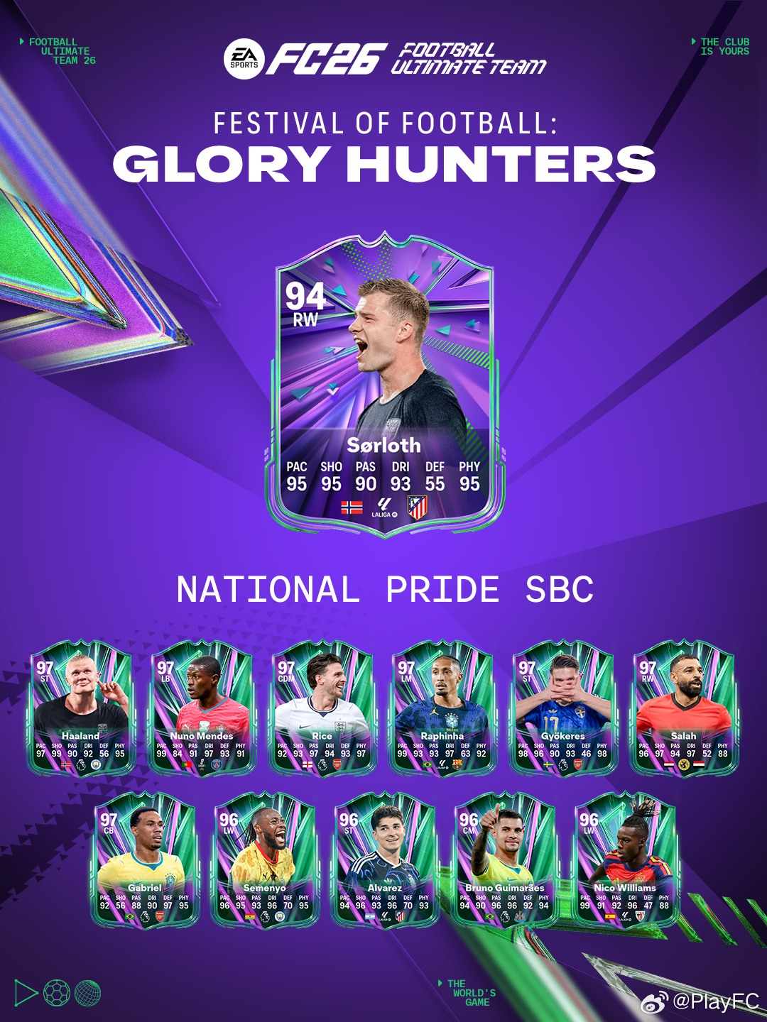 7月7日【新增 SBC】共 3 个1. 82+ 球员 10 选 4｜可重复3次｜