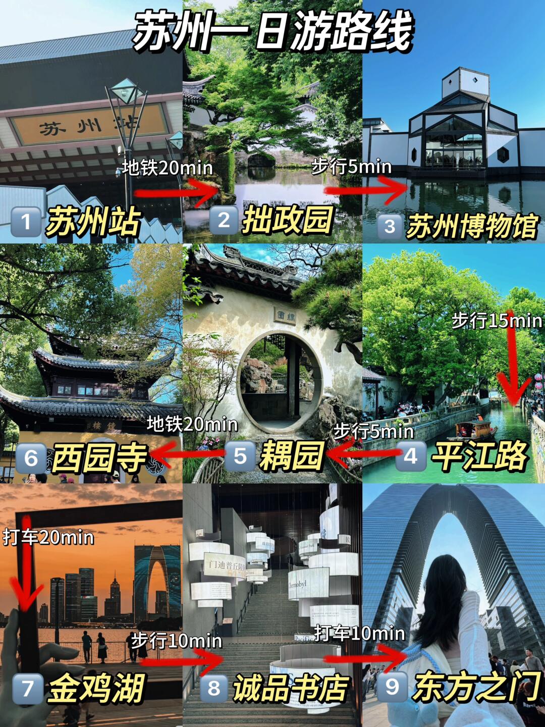 📍苏州/一日游不走回头路线攻略❗️