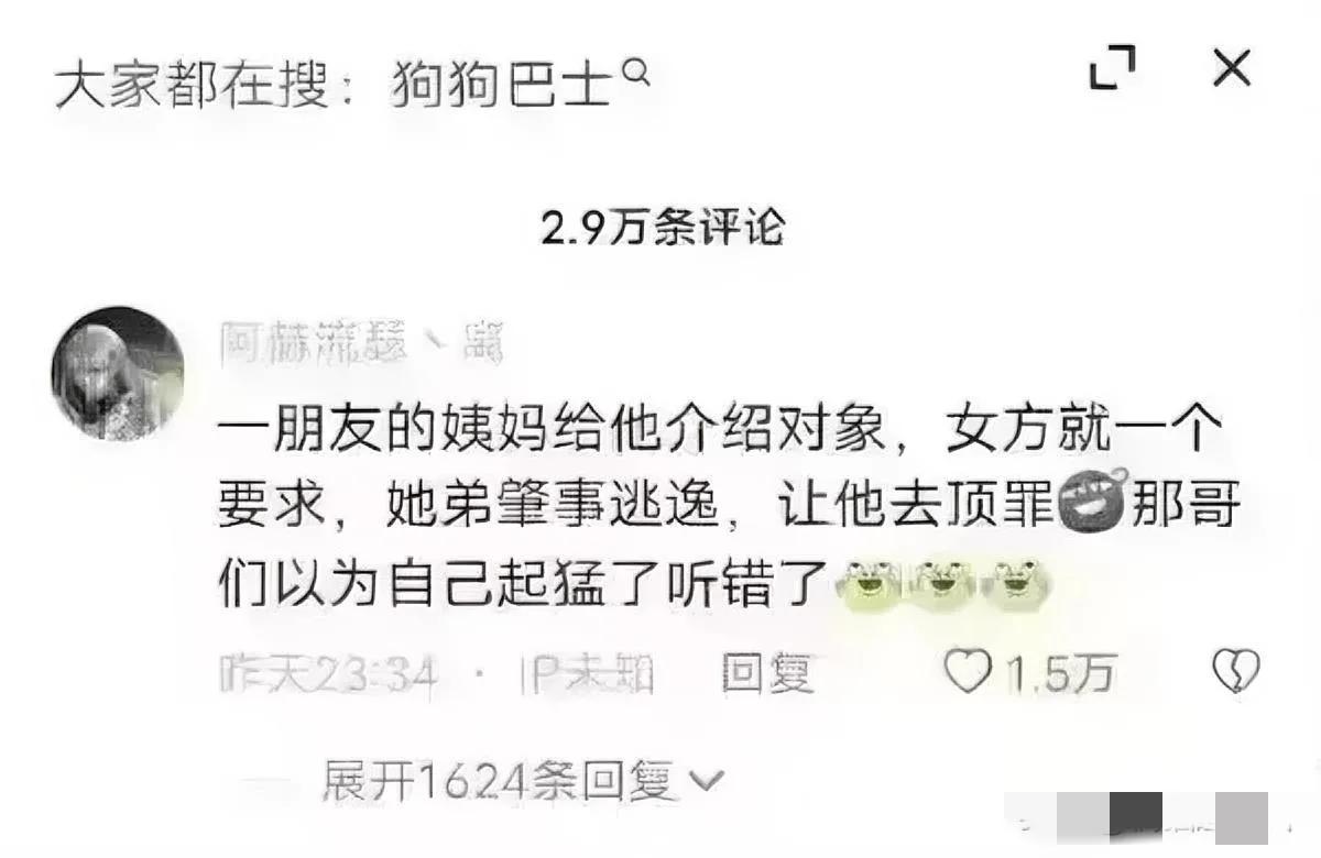 我怀疑这女孩相亲的目的就是想找个冤大头给她弟弟顶罪[吃瓜群众]