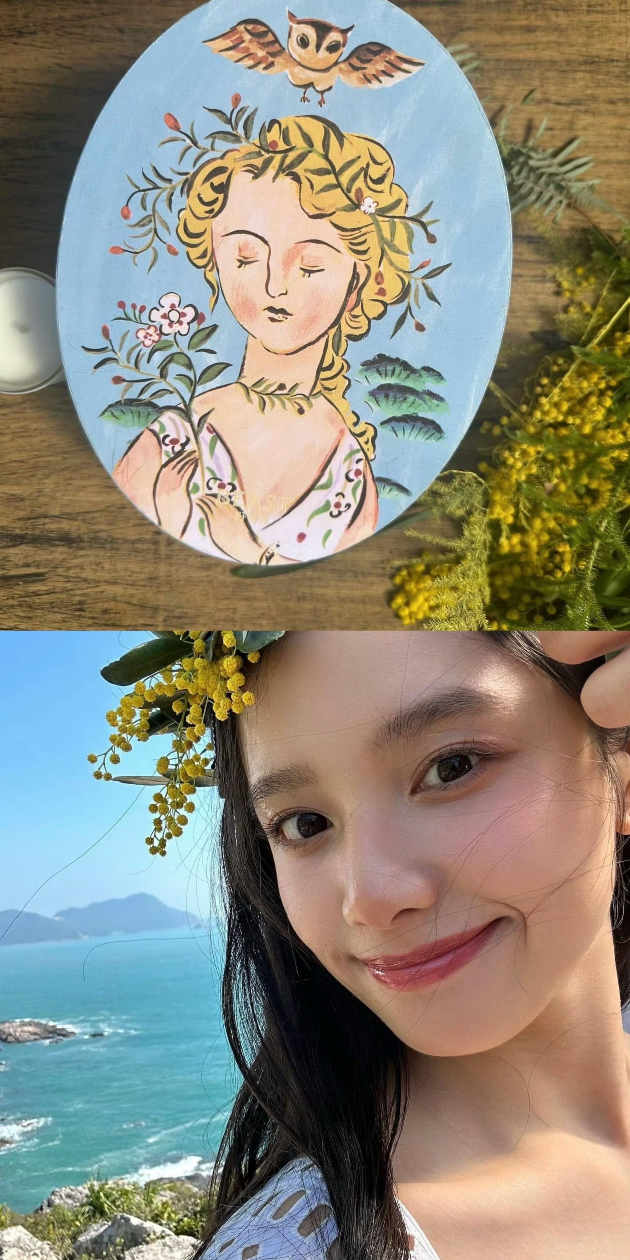 好喜欢这个博主的拼接 道出了我喜欢看张婧仪照片的原因…有种根本不是在看自拍而是在