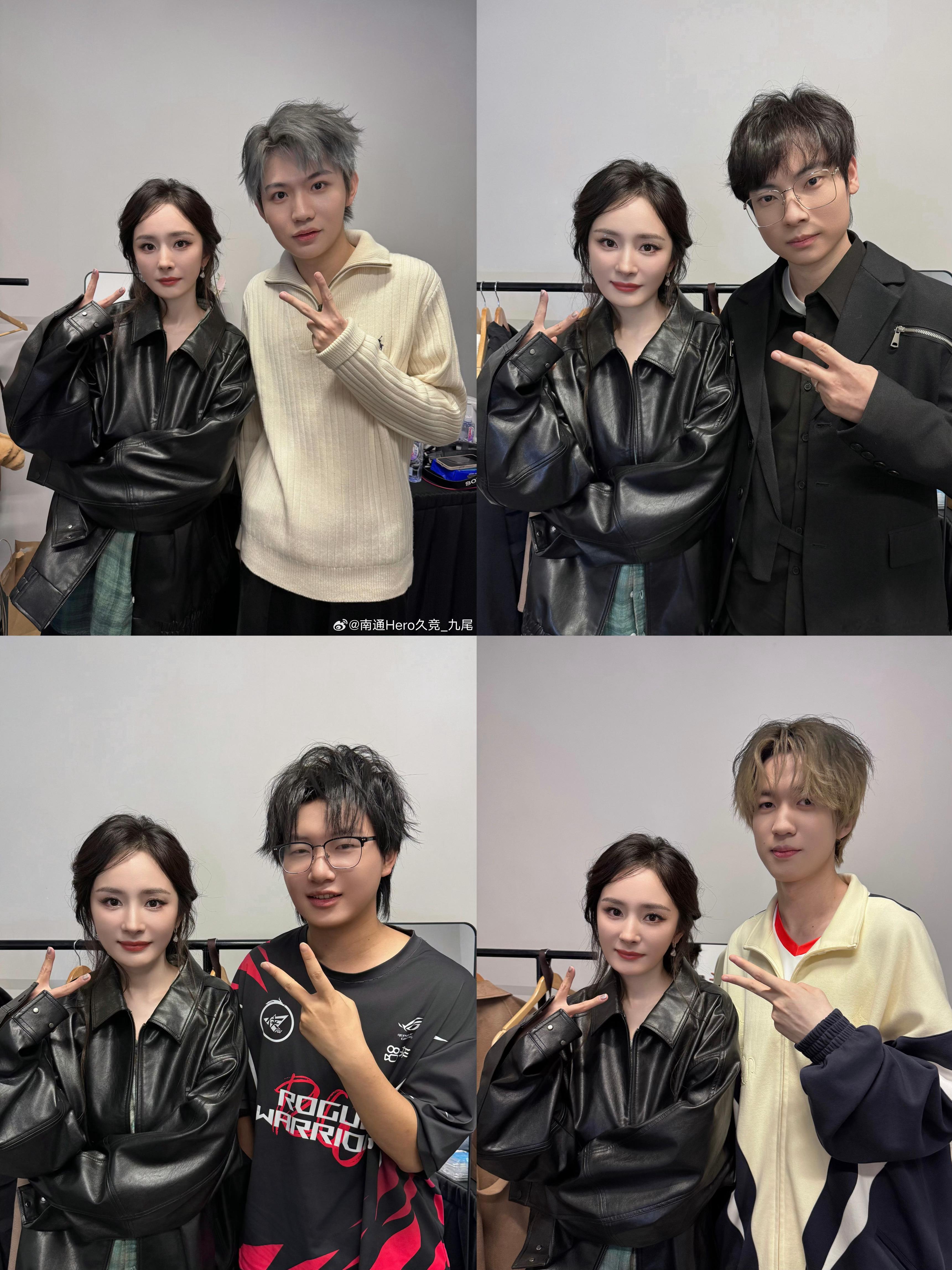 杨幂回复fly 小幂不仅是合照打卡五星级景点，还贴心的送了玫瑰花，回复每一个合影