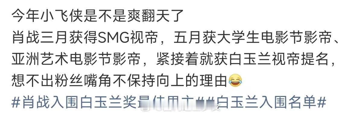 肖战粉丝的现状白玉兰入围名单 没办法，肖战演的太好了 