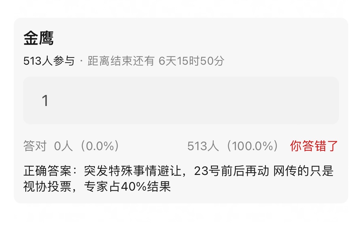 金鹰奖本来不就是月底吗？ 