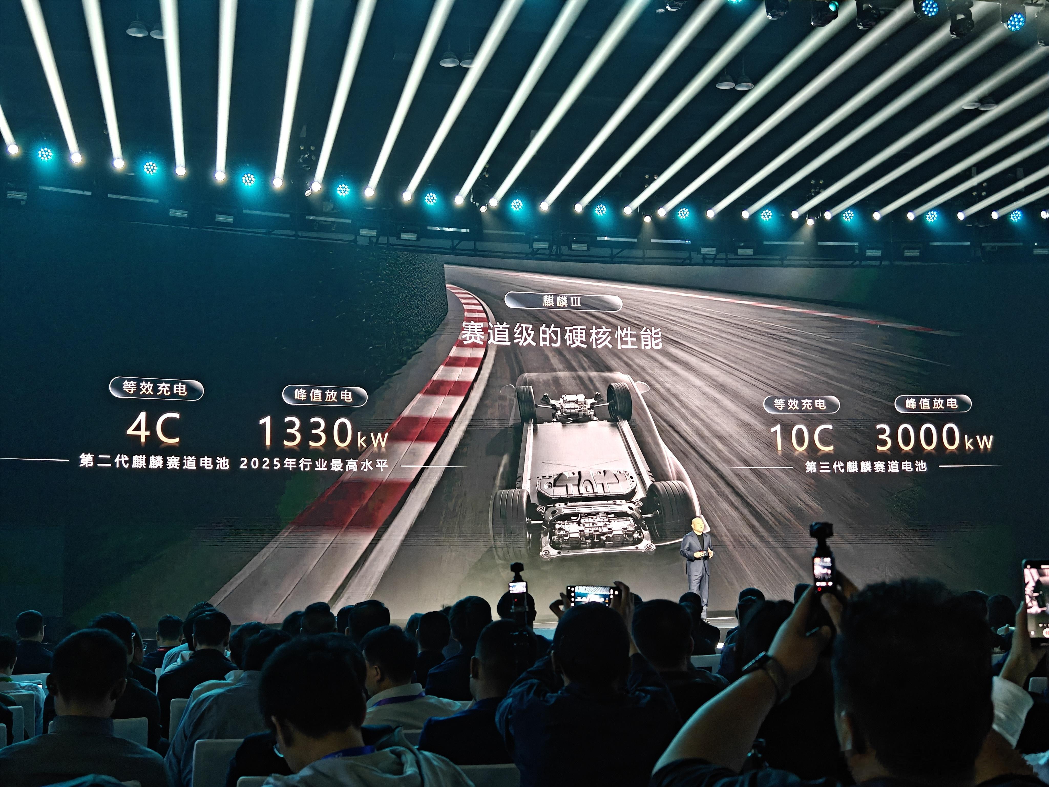 三代麒麟电池，同样做到等效10C峰值15C，峰值放电3000kw（2代麒麟是13