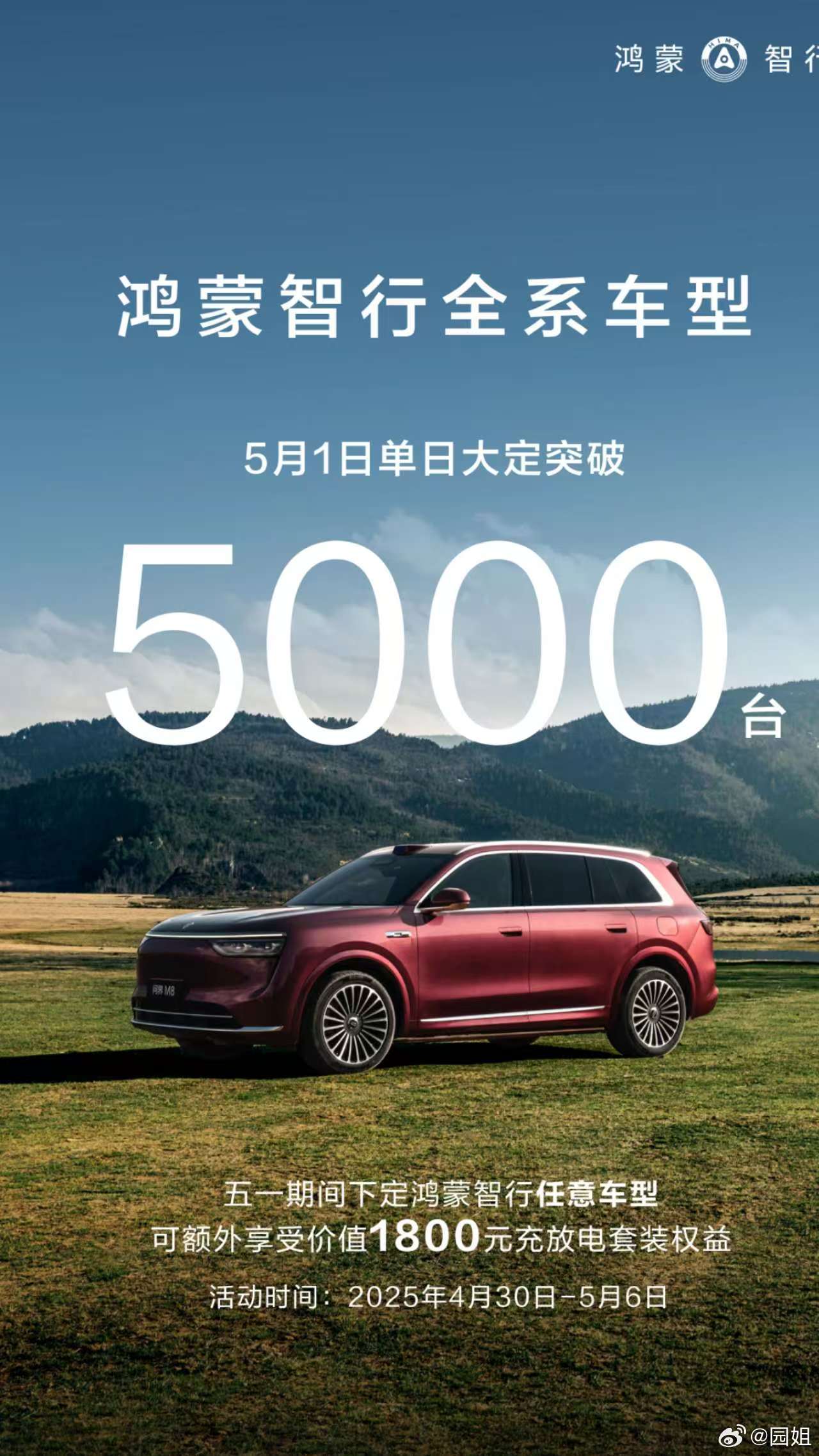 #鸿蒙智行五一当天大定破5000台#五一都不休息，跑去买车了是吧，一天大定500