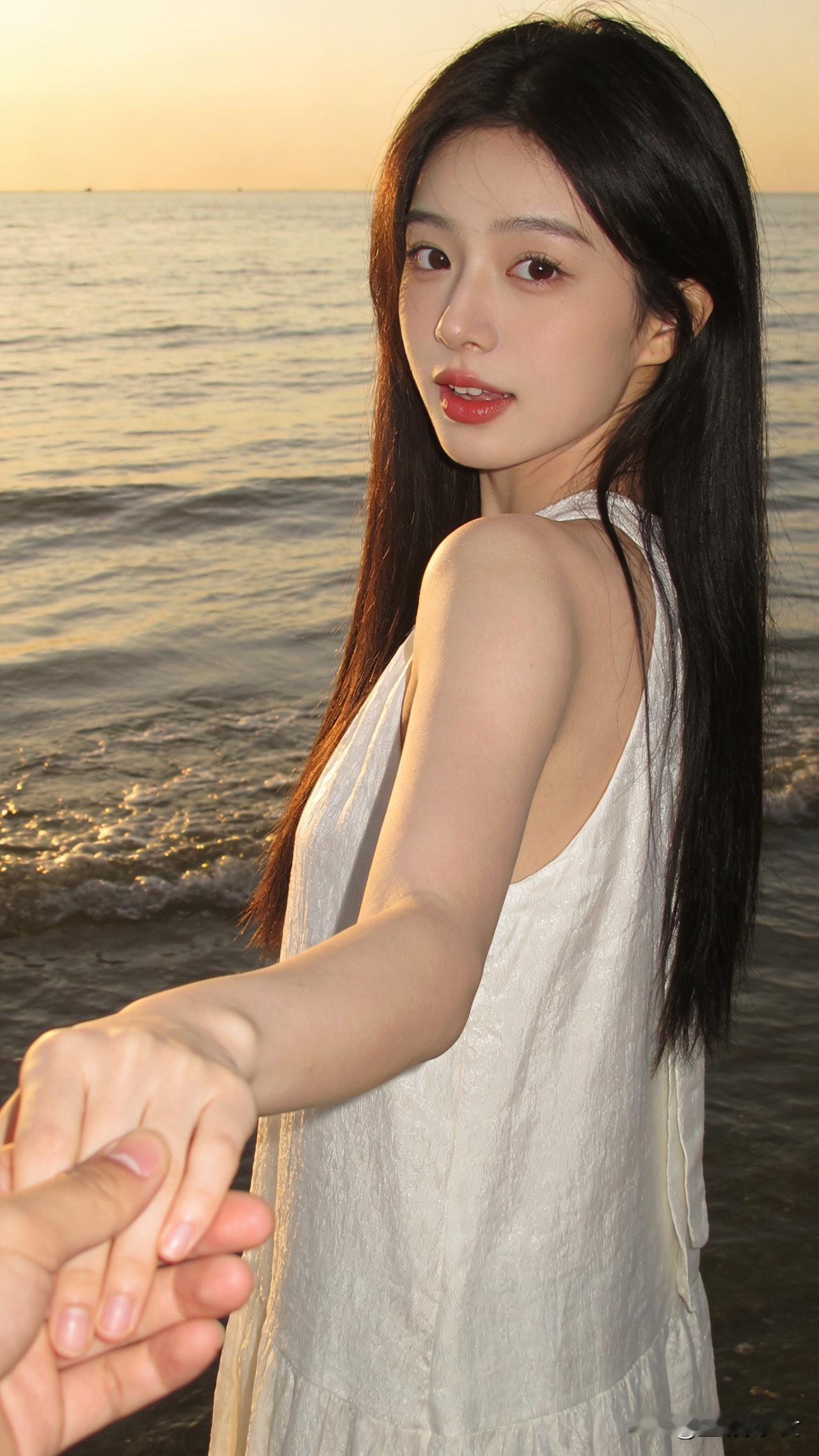 海边美女分享！