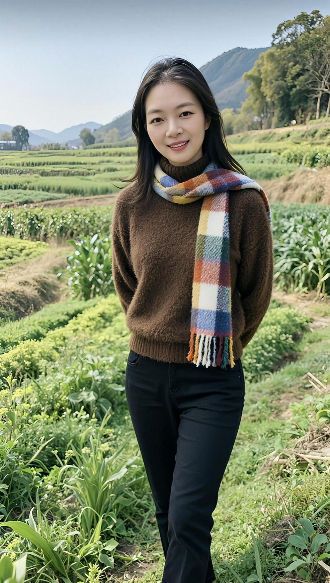 AI田园生活照 甜美女孩 少女写真 高级感穿搭 颜值