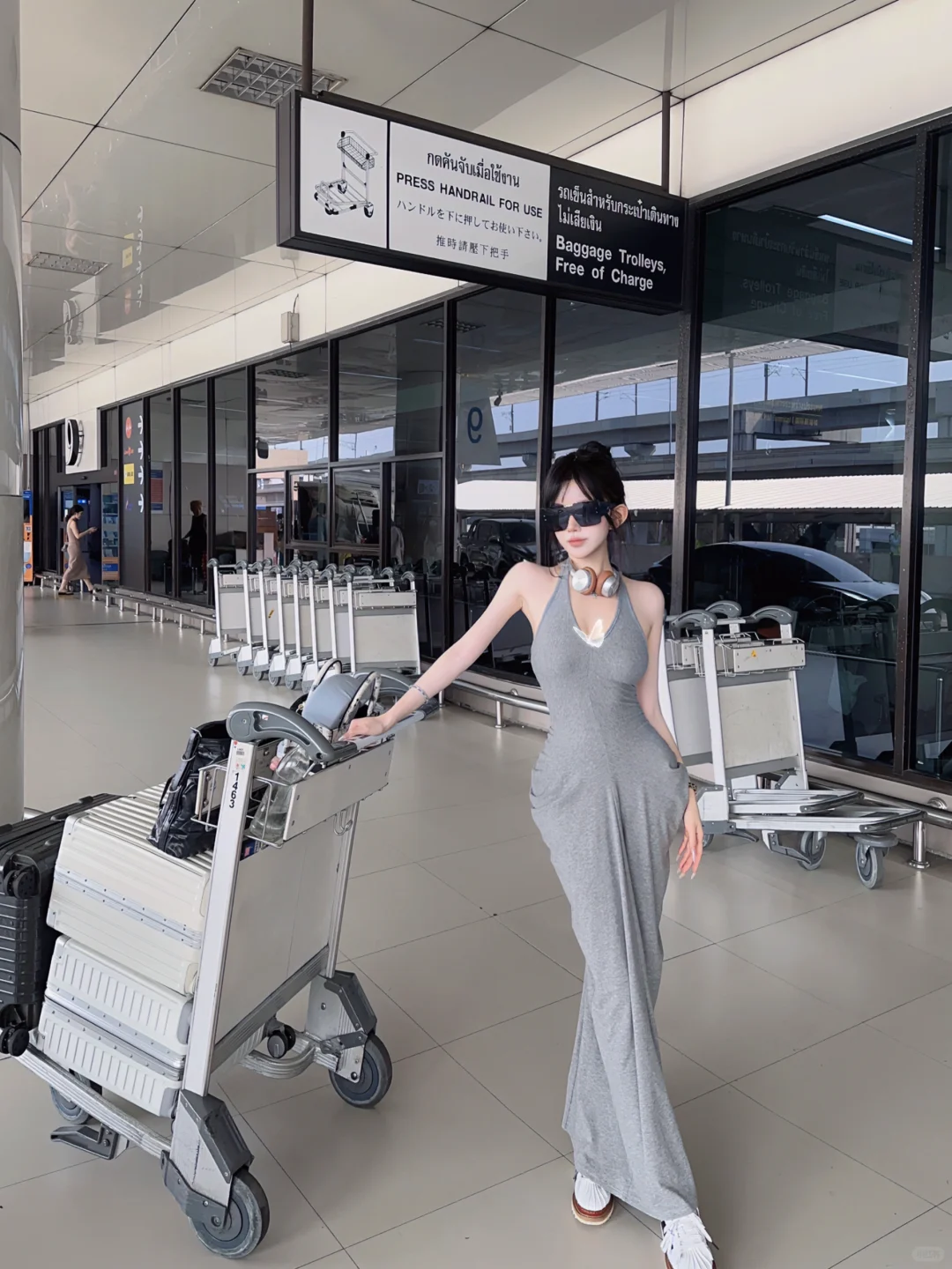 机场随性穿搭🕶️回头率杠杠滴