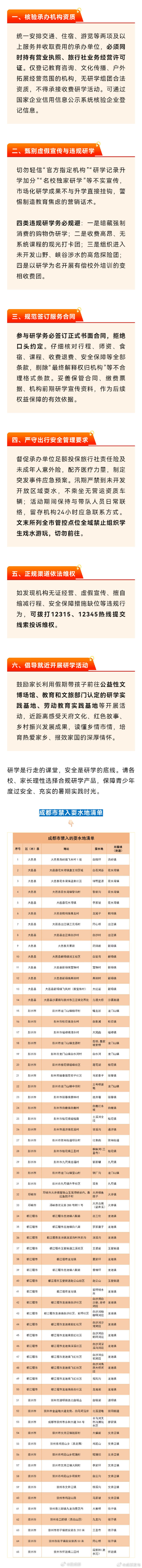 【成都文旅重要提示】当前暑期研学、户外实践活动集中开展，研学经营主体资质参差不齐
