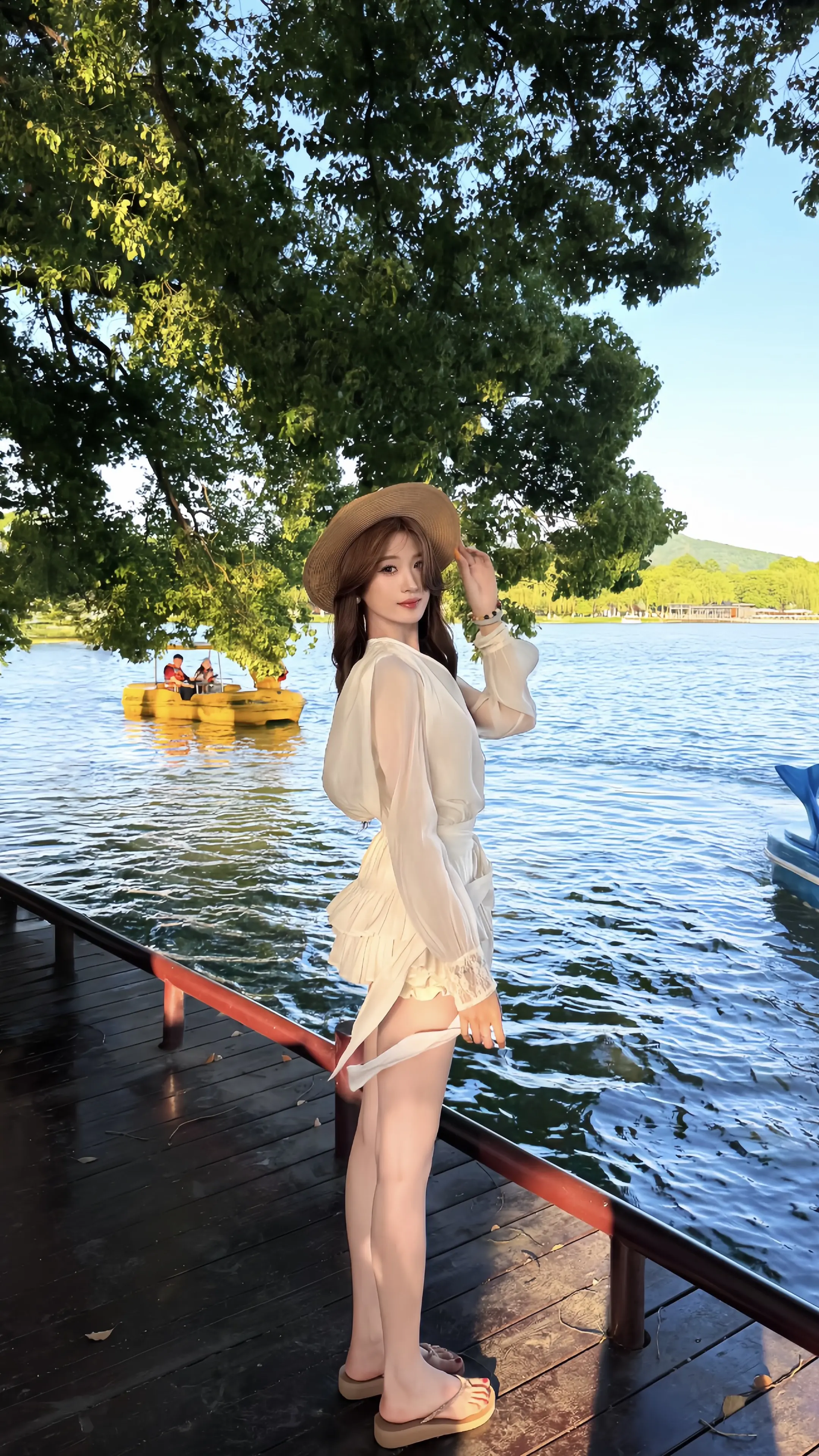 在你面前就像站在湖边细细的湖水就扯地连天
