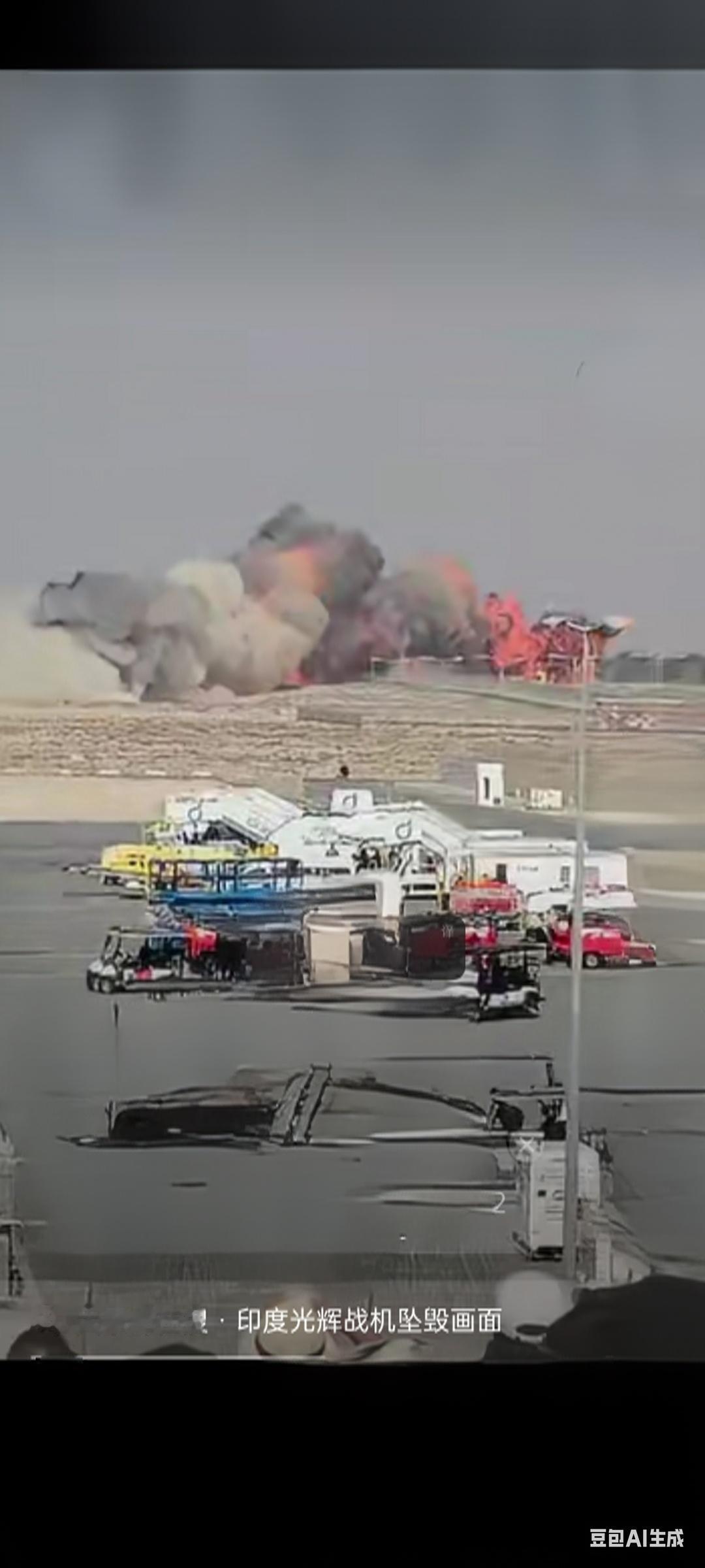 全球瞩目下坠毁！印度“光辉”战机迪拜航展酿惨剧，飞行员不幸身亡
 
浓烟冲天！迪