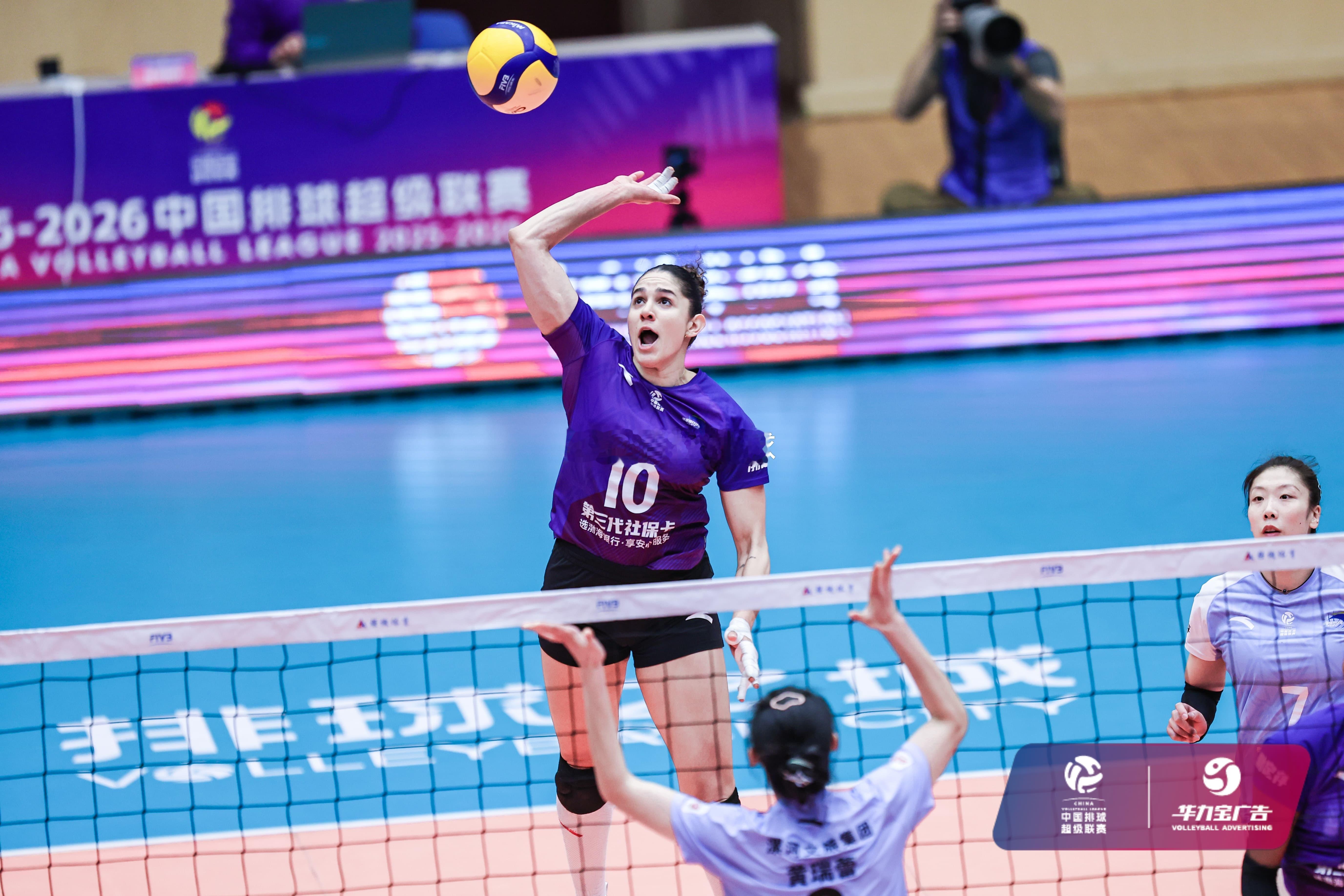 2025-2026中国女排超级联赛总决赛半决赛天津渤海银行3-0江苏中天钢铁本次