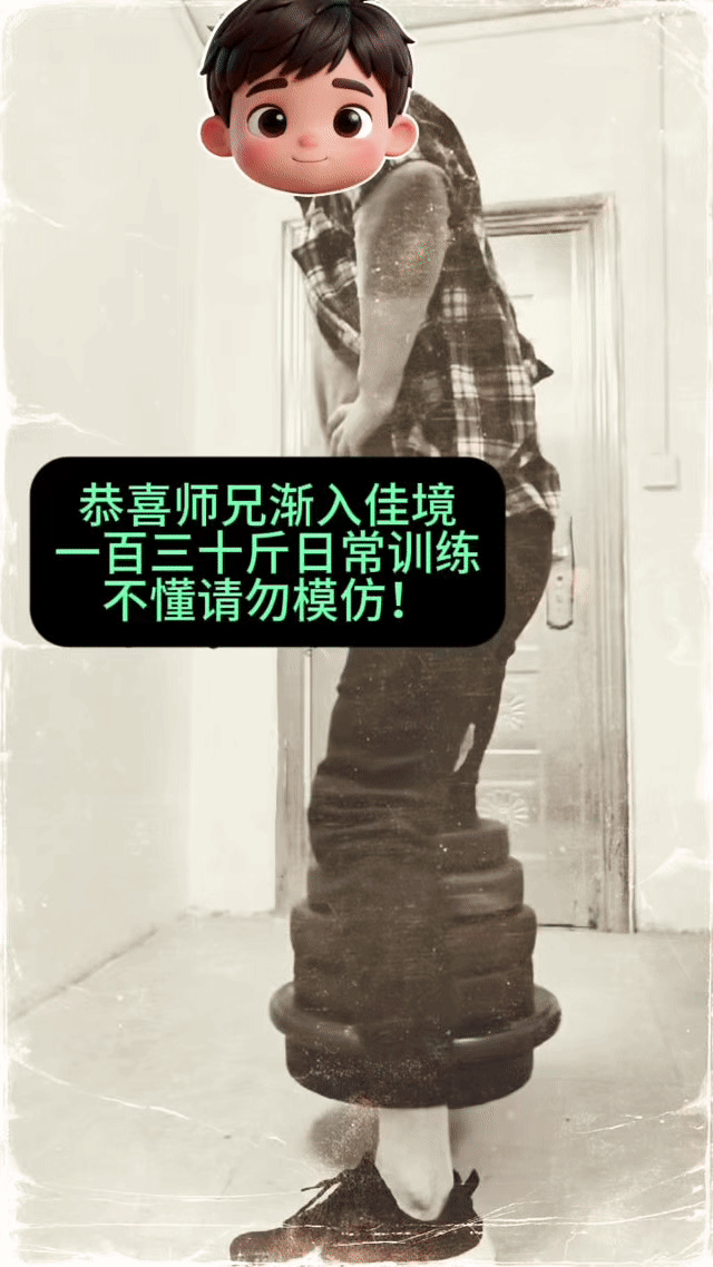 恭喜学员师兄渐入佳境！目前达到130斤悬吊，师兄是去年5月份跟着学习的这套功夫，