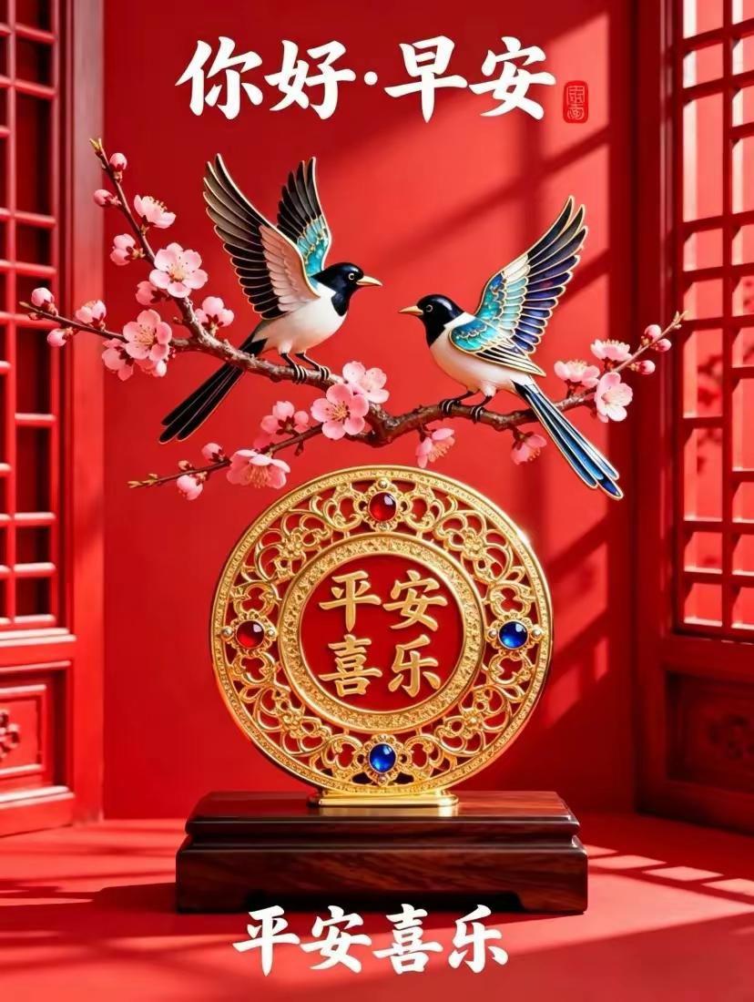 清晨阳光温柔洒落，新的一天如约而至。愿晨起的每一份美好，都伴随好运与安康环绕身旁