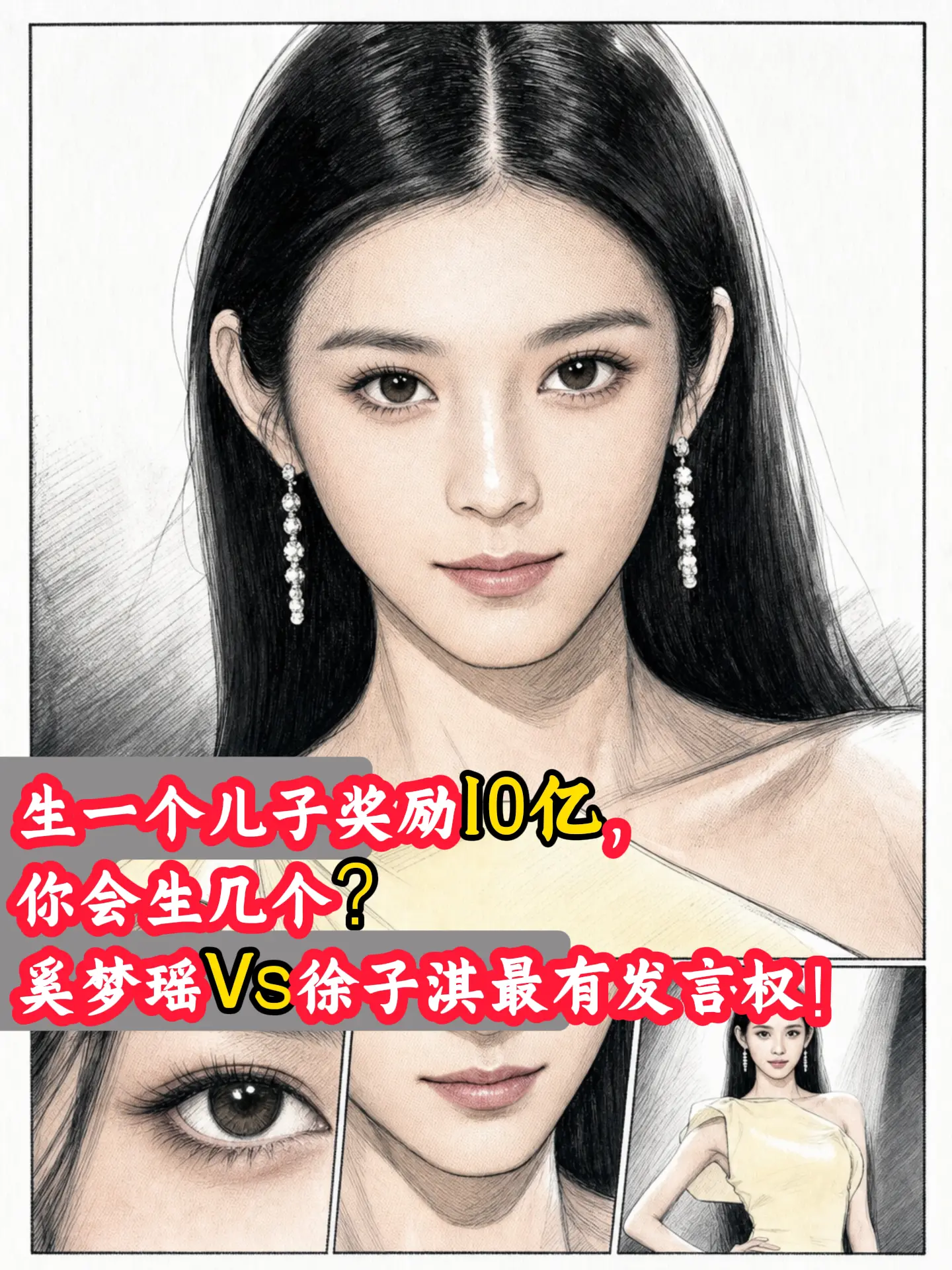 生一个儿子奖励10亿，你会生几个？奚梦瑶和徐子淇谁更有说服力！