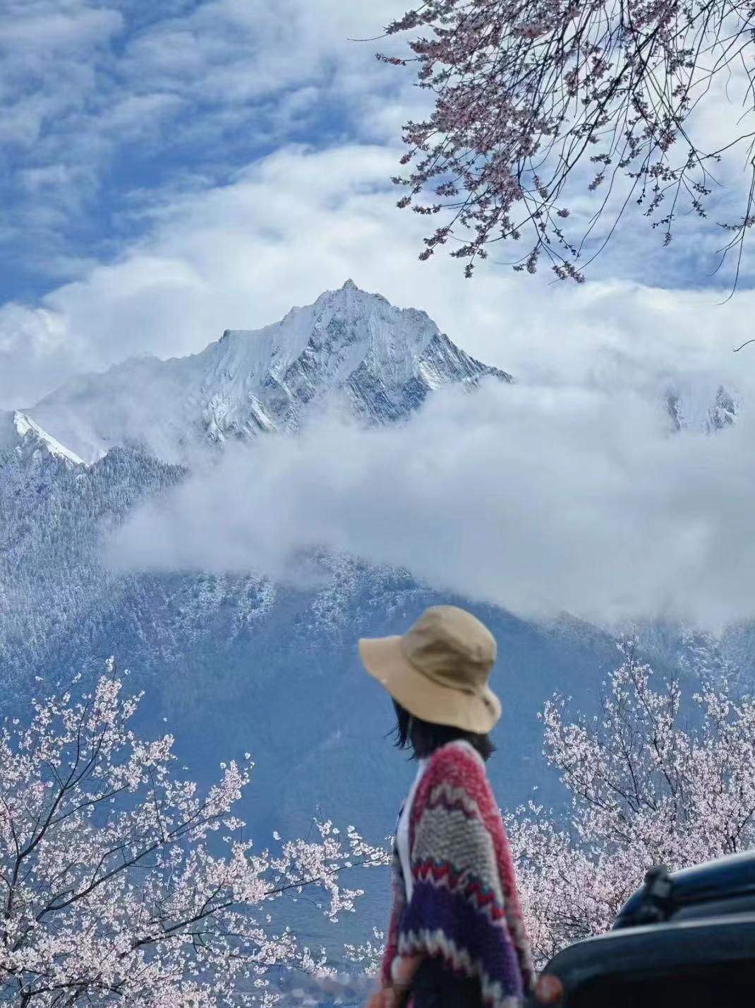 #西藏旅行#春天去林芝，看中国最美的雪山和桃花！ ​​​