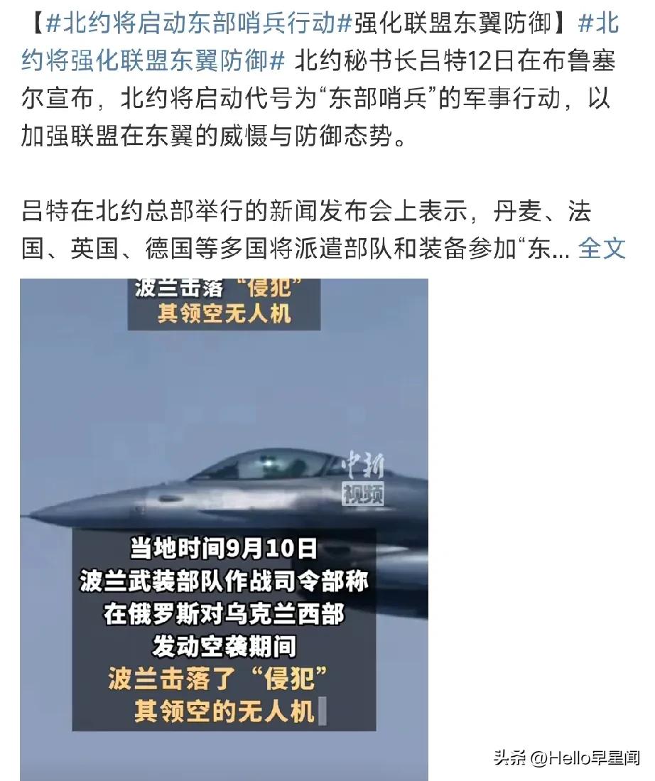 放心打！
美国基本上退出了北约……


目前，英法德波兰等国将已经启动的北约第四