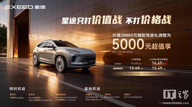 今年首个官宣涨价车企：奇瑞星途ET5涨价5000元