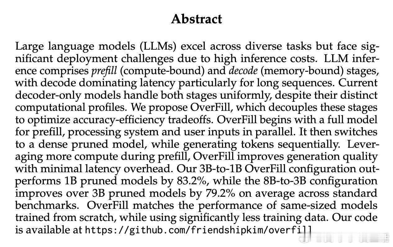 [LG]《OverFill: Two-Stage Models for Effi